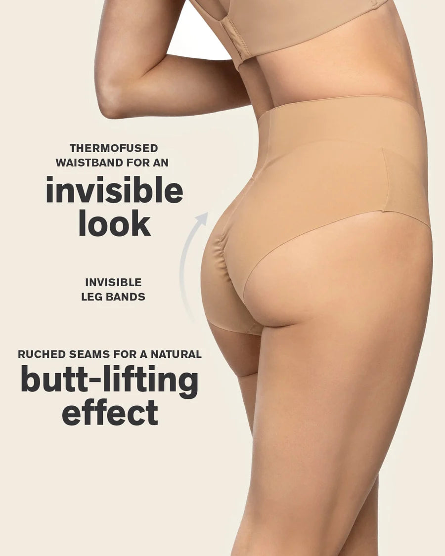High-Tech High-Waisted Classic Sculpting Panty In Brown - Leonisa - BraTopia