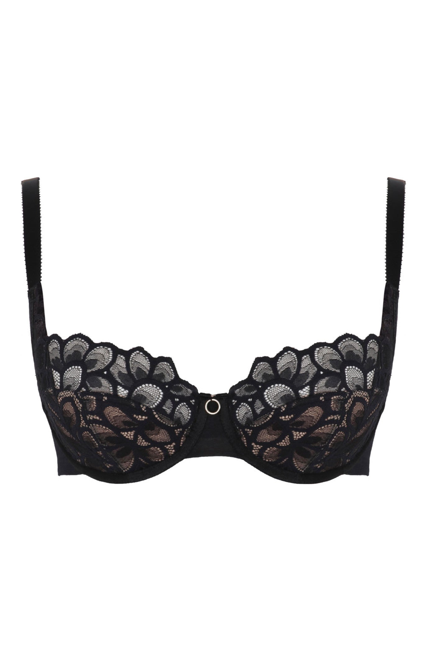 Allure Balcony Bra In Black & Latte - Panache - BraTopia