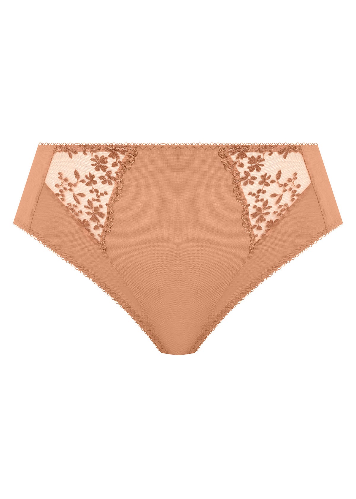 Zarla High Leg Brief In Café Au Lait - Elomi - BraTopia