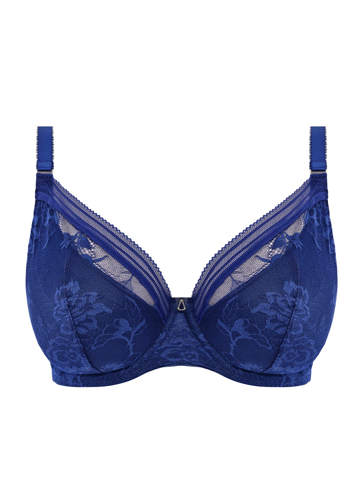 Fusion Lace UW Padded Plunge Bra In French Navy - Fantasie - BraTopia