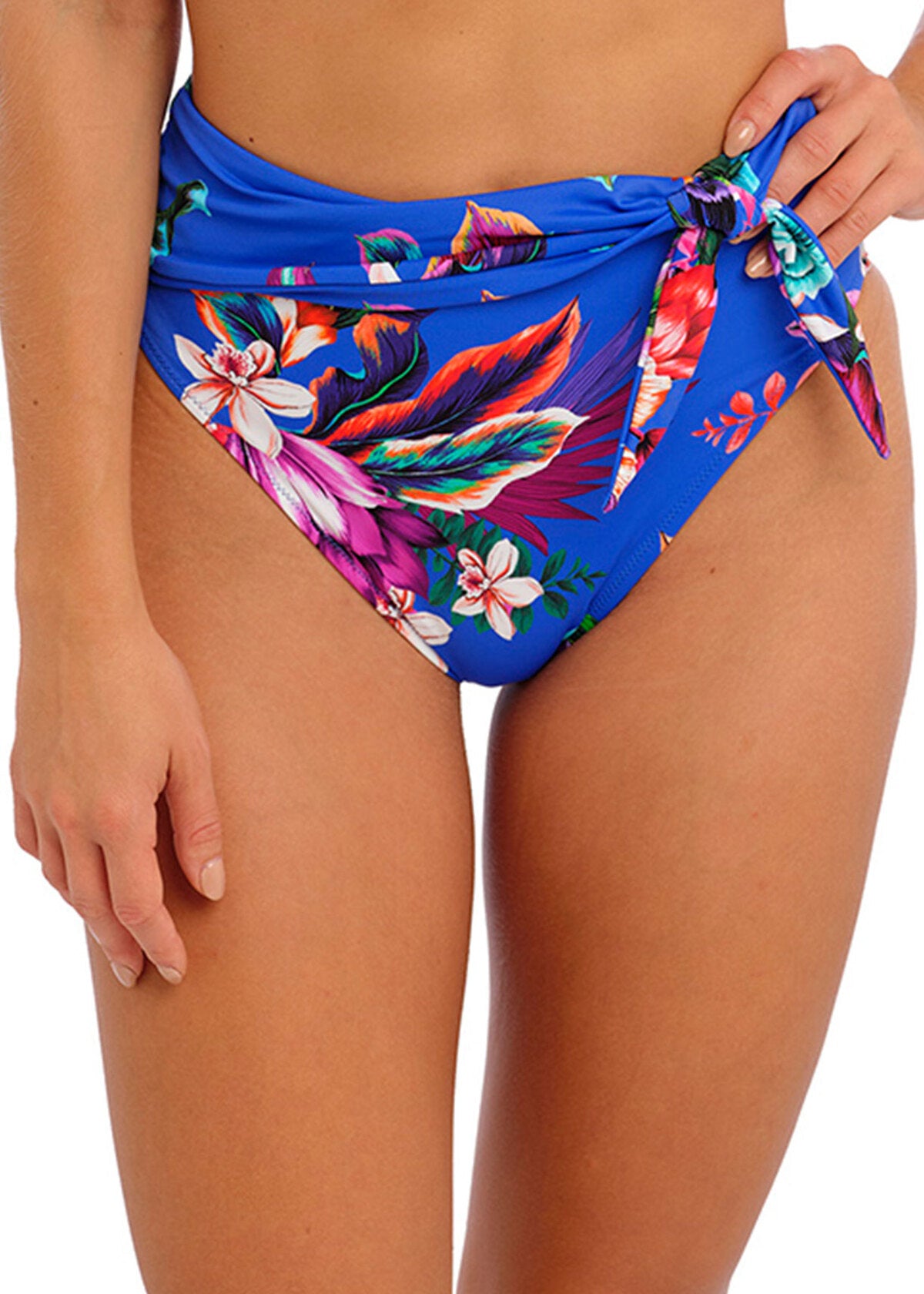 Blue Floral High Waisted Bikini Set – The Beach Company