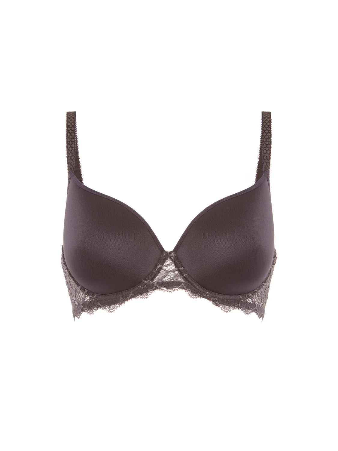 Caresse 3D Spacer Plunge T-Shirt Bra In Graphite Grey - Simone Perele