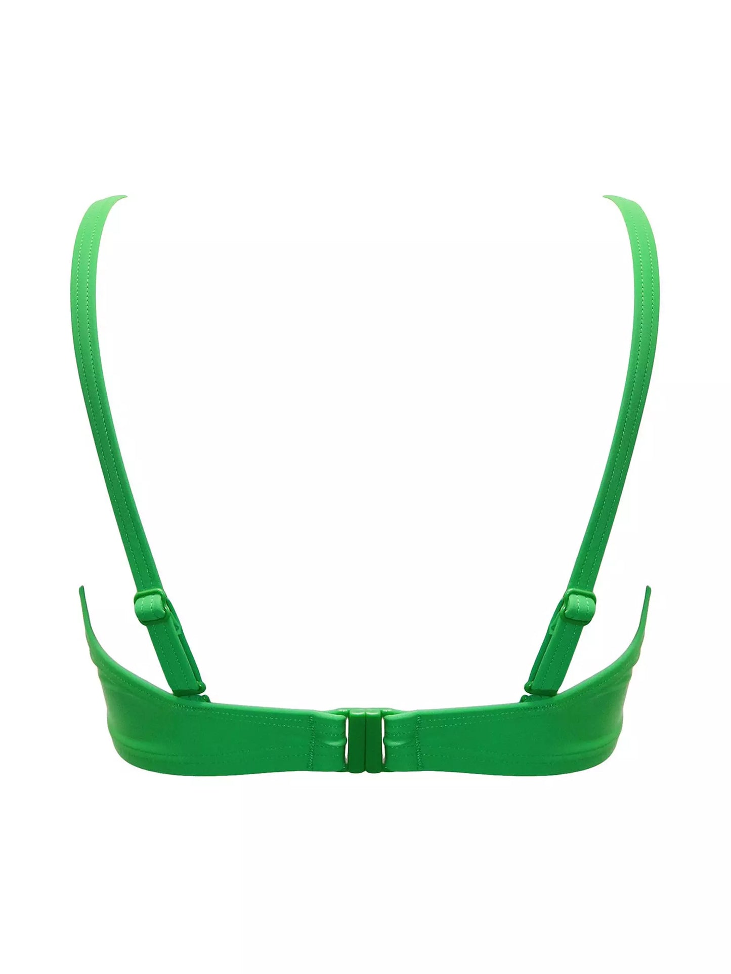 Free Spirit Lightly Padded U/W Twist Front Top In Green - Pour Moi