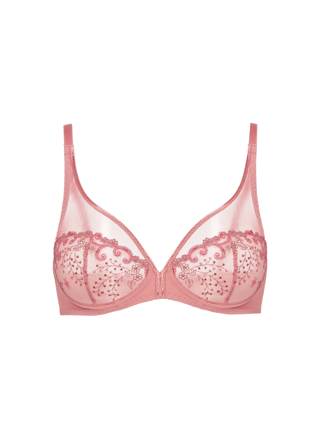 Delice Full Cup Plunge Bra in Smokey Pink - Simone Perele