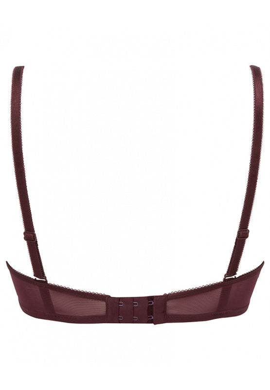 Glossies Lace Sheer Bra In Fig - Gossard - BraTopia