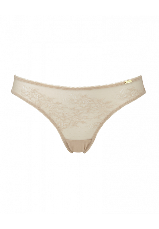 Glossies Lace Sheer Brief In Nude - Gossard