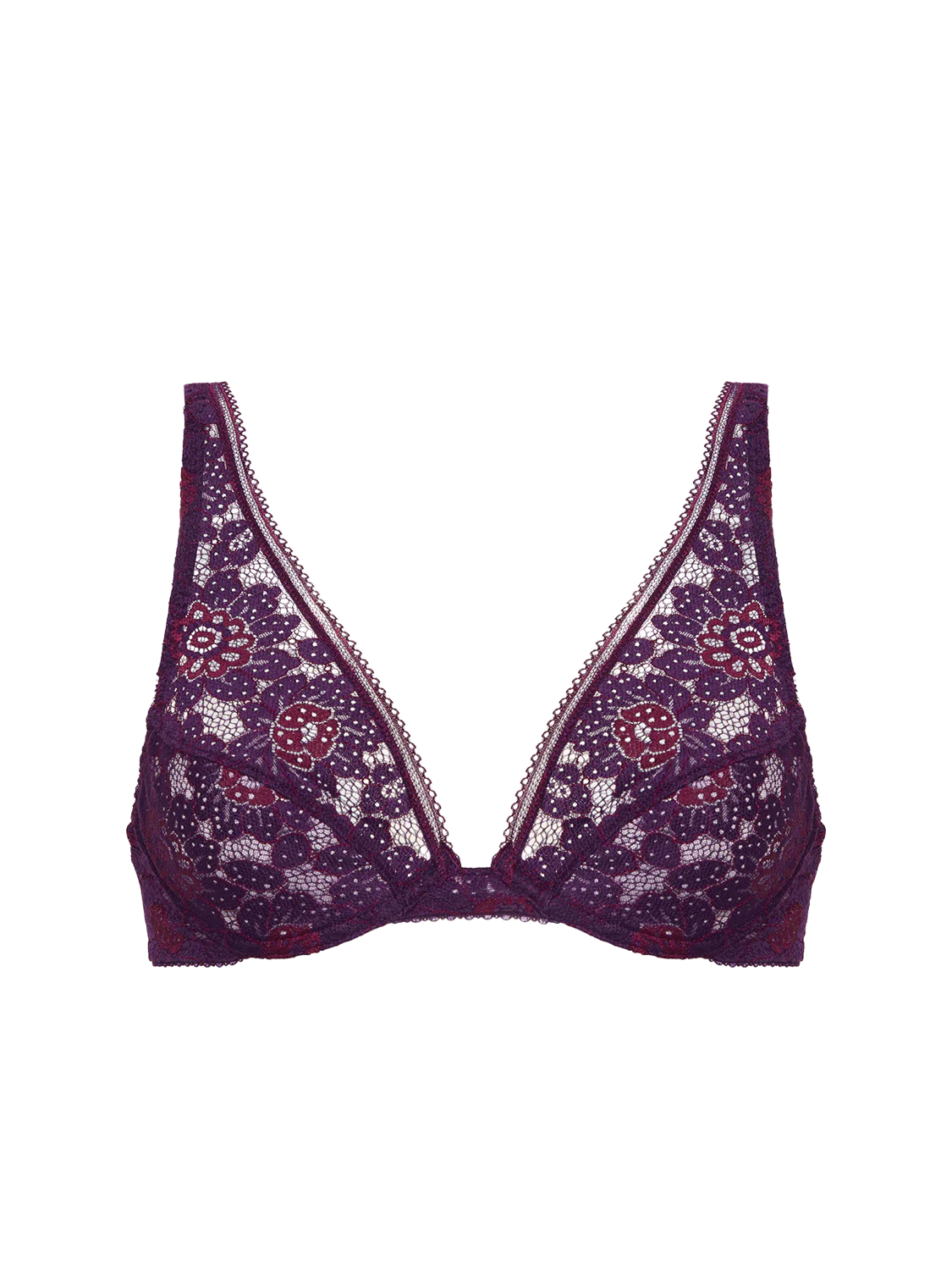 Festive Underwired Triangle Bra In Euphoria Purple - Simone Perele - BraTopia