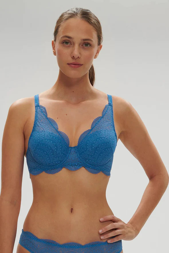 Karma 3D Spacer Moulded Padded Bra In Myosofis Blue - Simone Perele