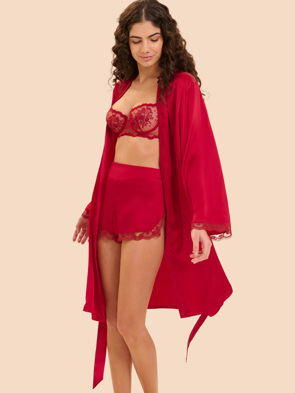 Love Me Kimono in Opera Red - Simone Perele