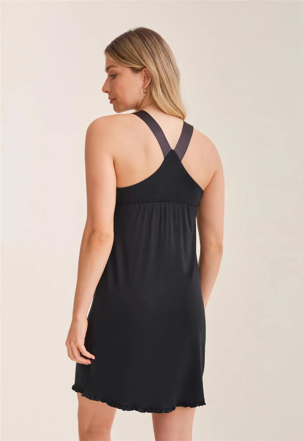 Racerback Nightshirt in Black - Fleurt