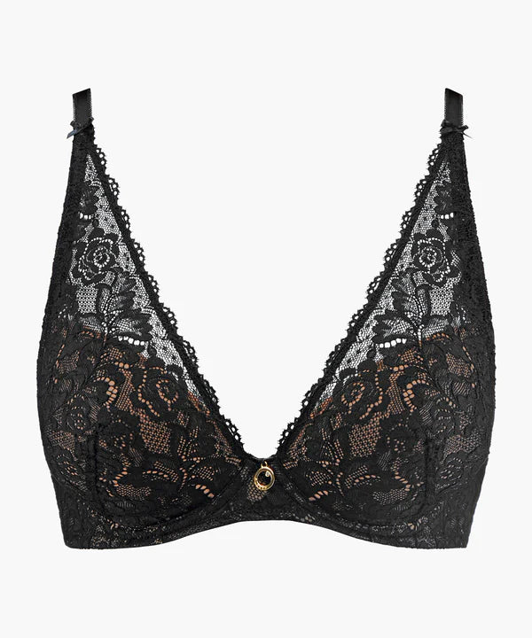 Rosessence Scarf Push Up Bra In Black - Aubade