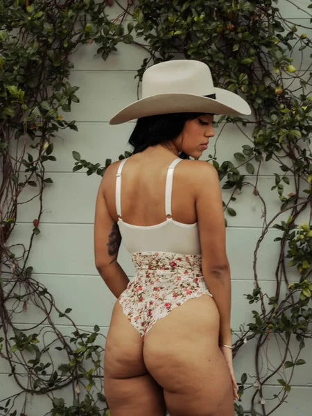 The Lace Teddy In Field Floral - Kilo Brava