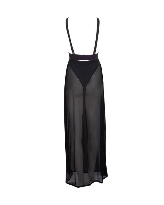 Topaz Long Chemise In Black - Bluebella - BraTopia