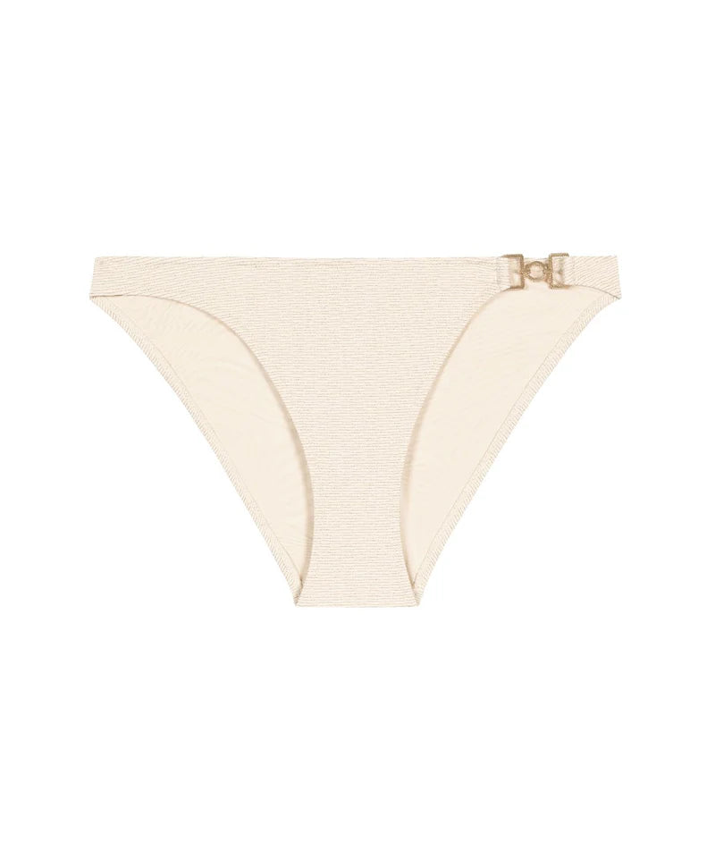 Shimmering Waters Brazilian Brief In Golden White - Aubade - BraTopia