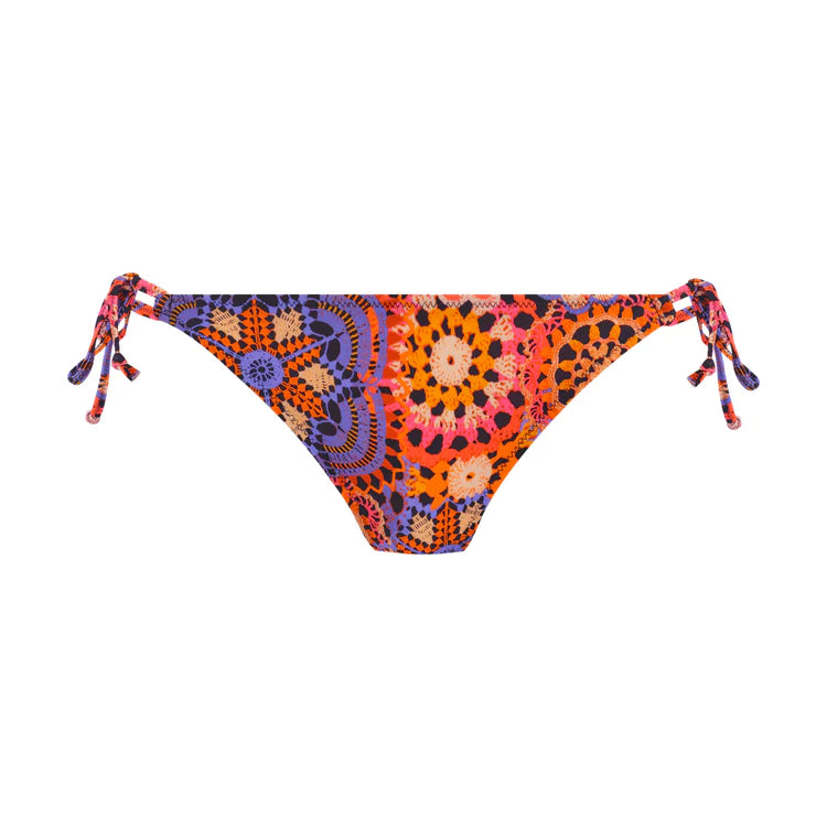 Santiago Night Tie Side Bikini Brief In Purple Multi - BraTopia