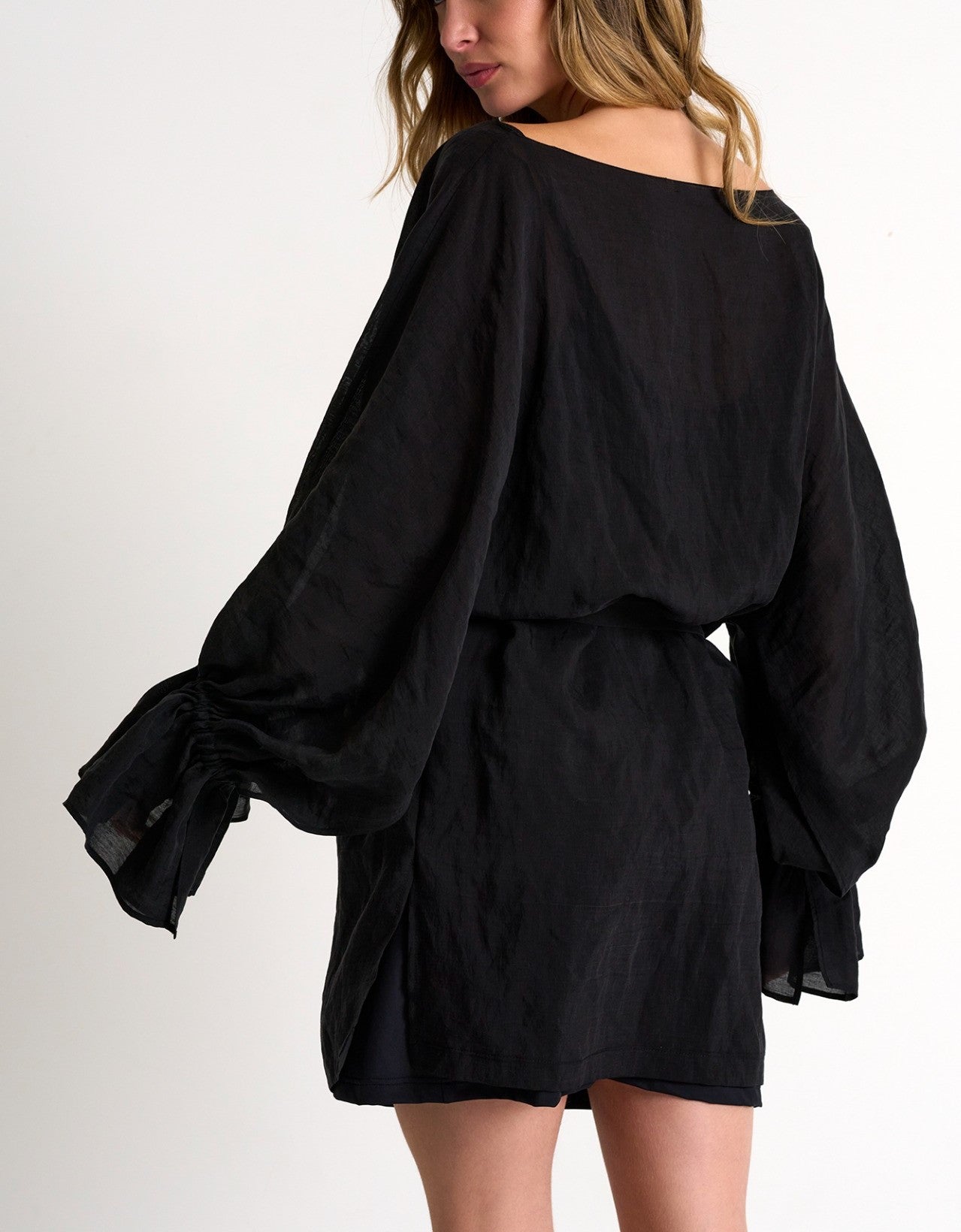 Ary Flowy Dress In Caviar - SHAN - BraTopia