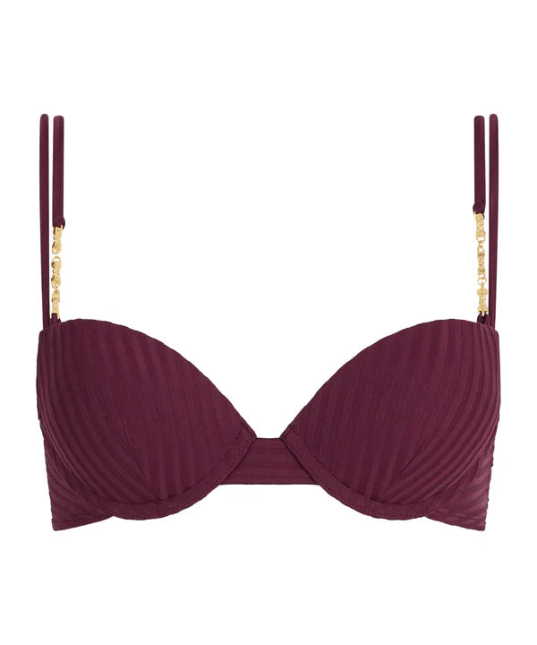 Sun Pop Moulded Plunge Bra in Acai - Aubade