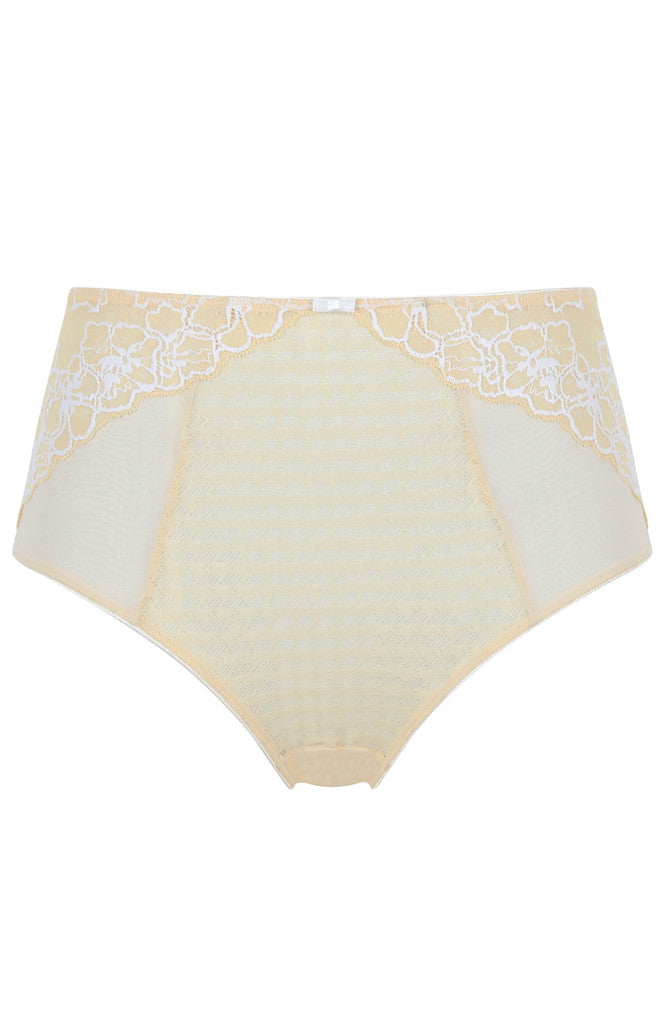 Envy Deep Brief In Lemon & White - Panache - BraTopia