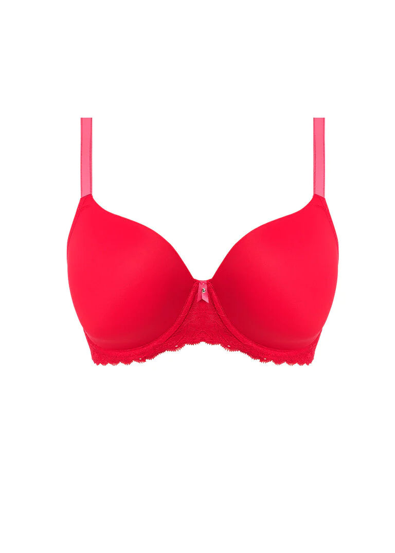 Offbeat Moulded Demi T-Shirt Bra In Chill Red - Freya - BraTopia