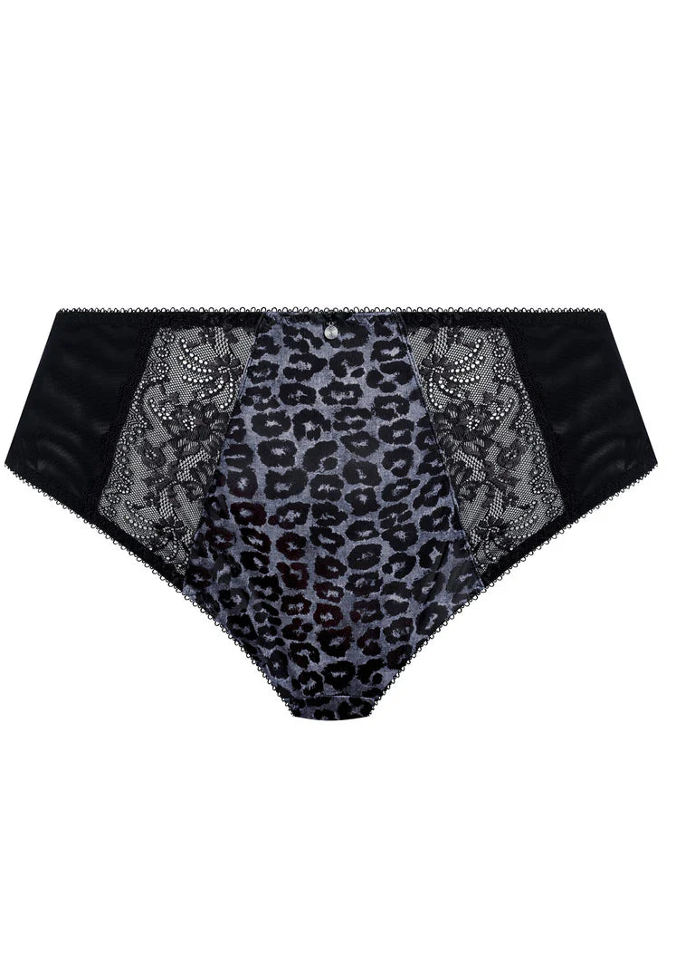 Morgan High Leg Brief In Snow Leopard - Elomi - BraTopia