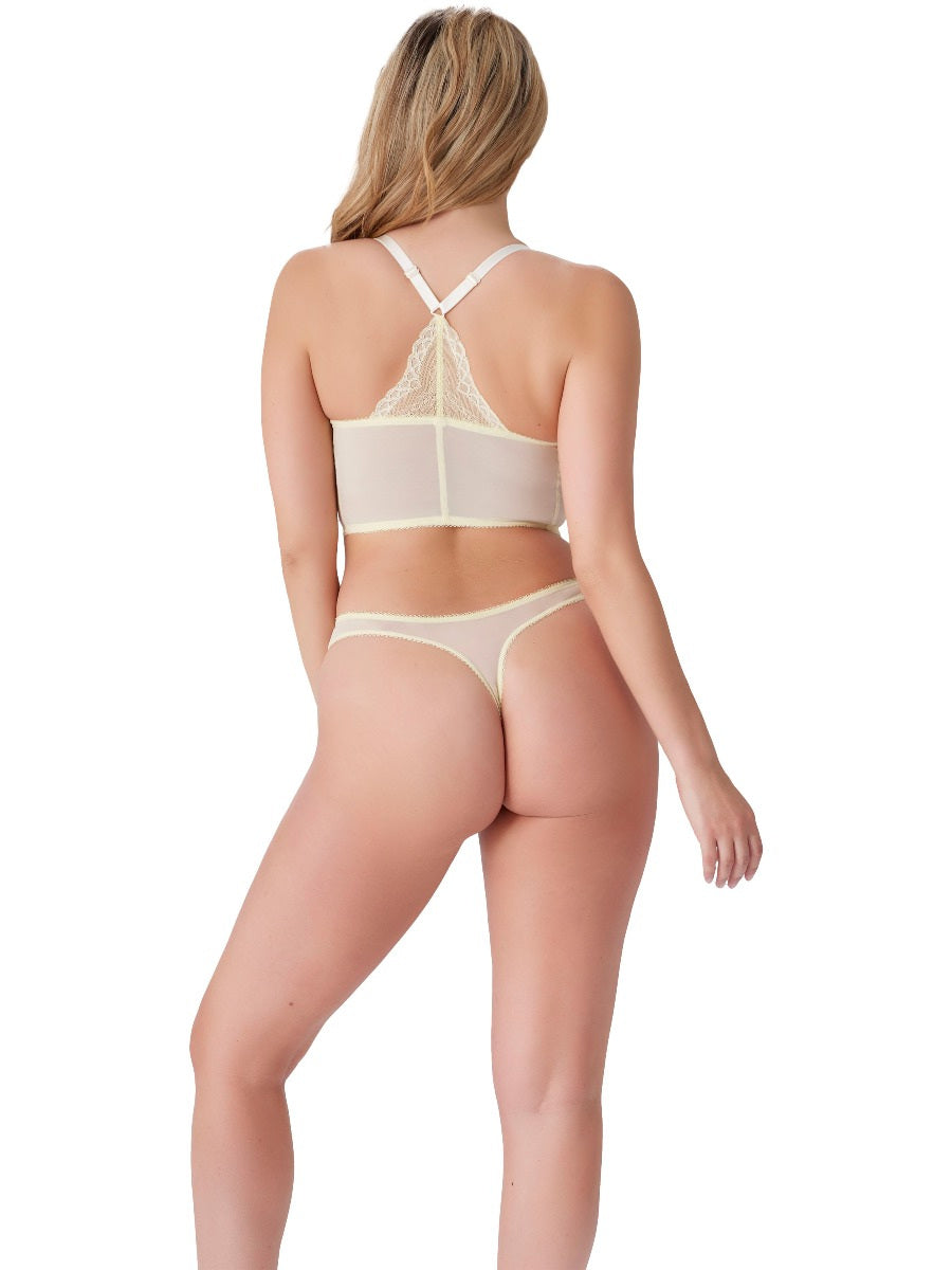 Superboost Lace Deep V Bralette Bra In Lemon - Gossard - BraTopia