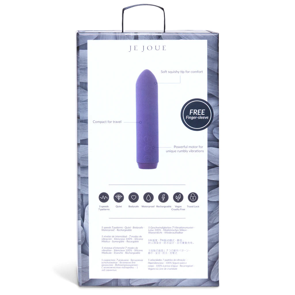 Classic Rechargeable Bullet Vibrator In Purple - Je Joue - BraTopia