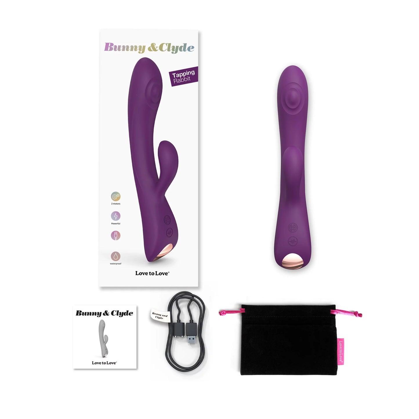 Bunny & Clyde In Purple Rain - Love to Love - BraTopia