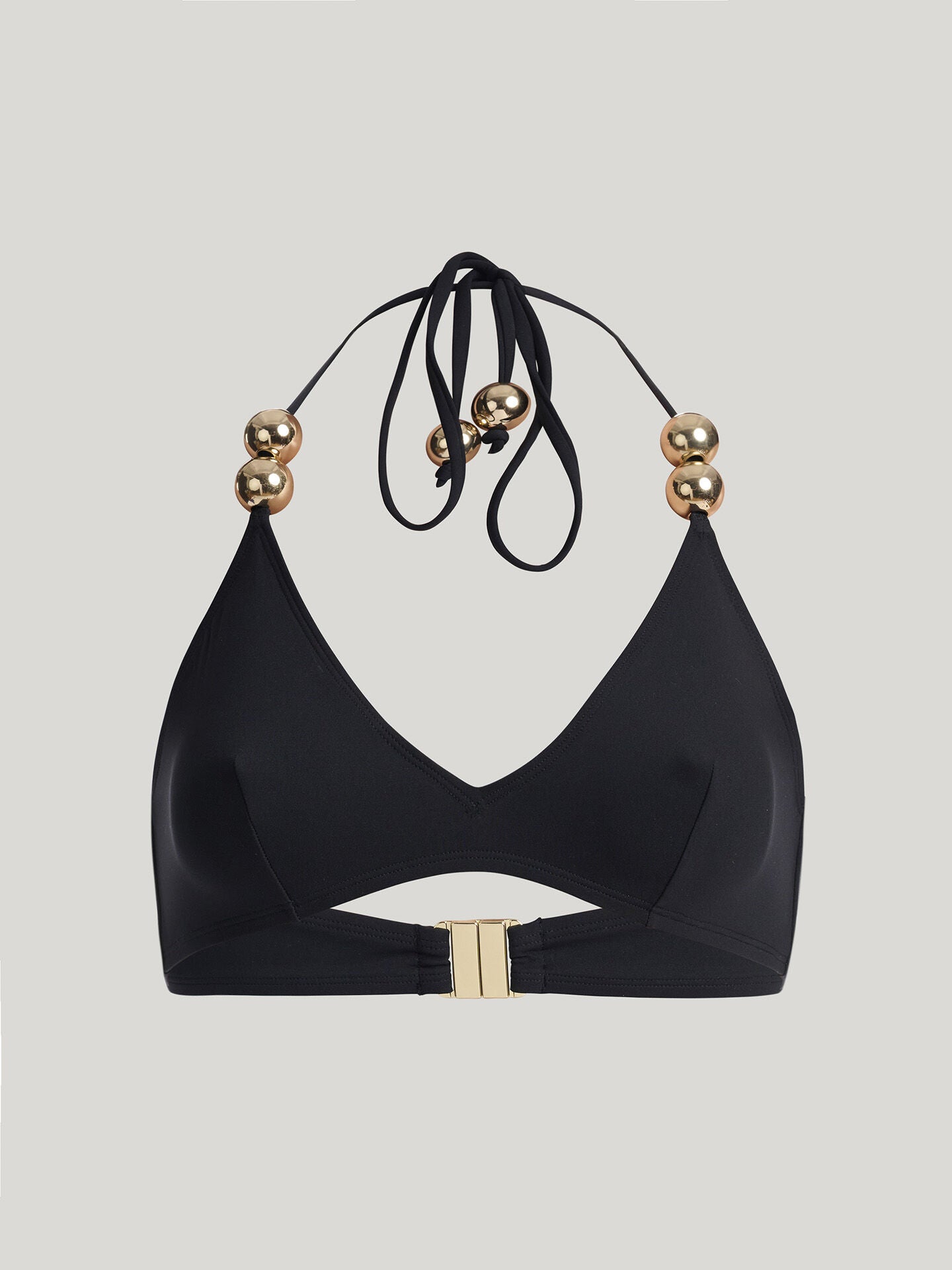 Build Up Triangle Bikini Top with Gold Bubbles - Wolford - BraTopia