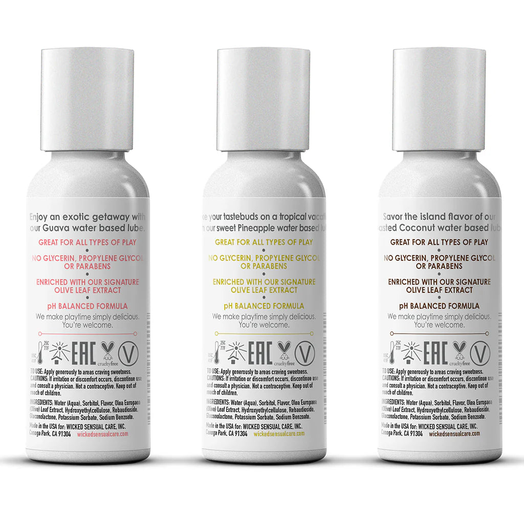 Simply Tropical Trio Travel Kit Lubricant - Wicked - BraTopia