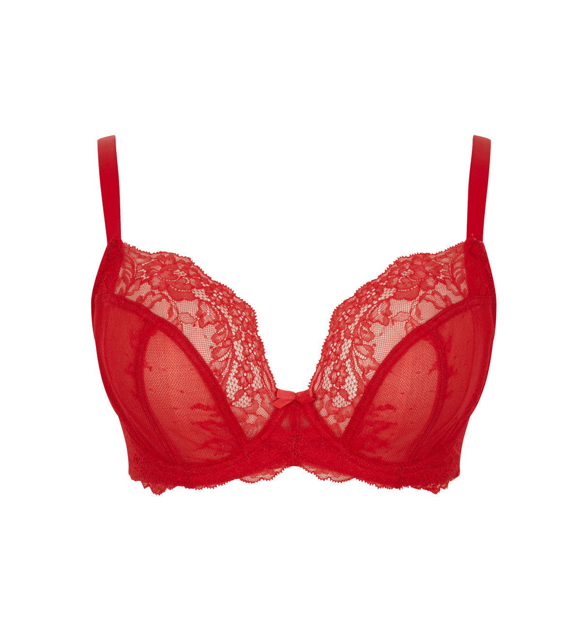 Ana Plunge Bra In Salsa Red - Panache - BraTopia