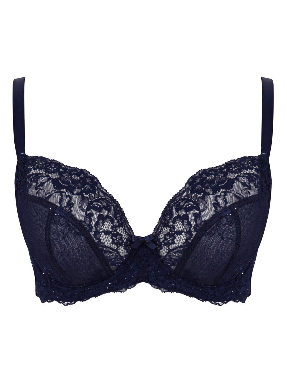 Ana Plunge Non Padded Bra In Midnight Sequin - Panache - BraTopia