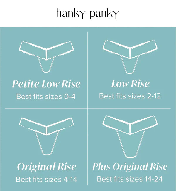Original Rise Signature Lace Thong In Laguna - Hanky Panky