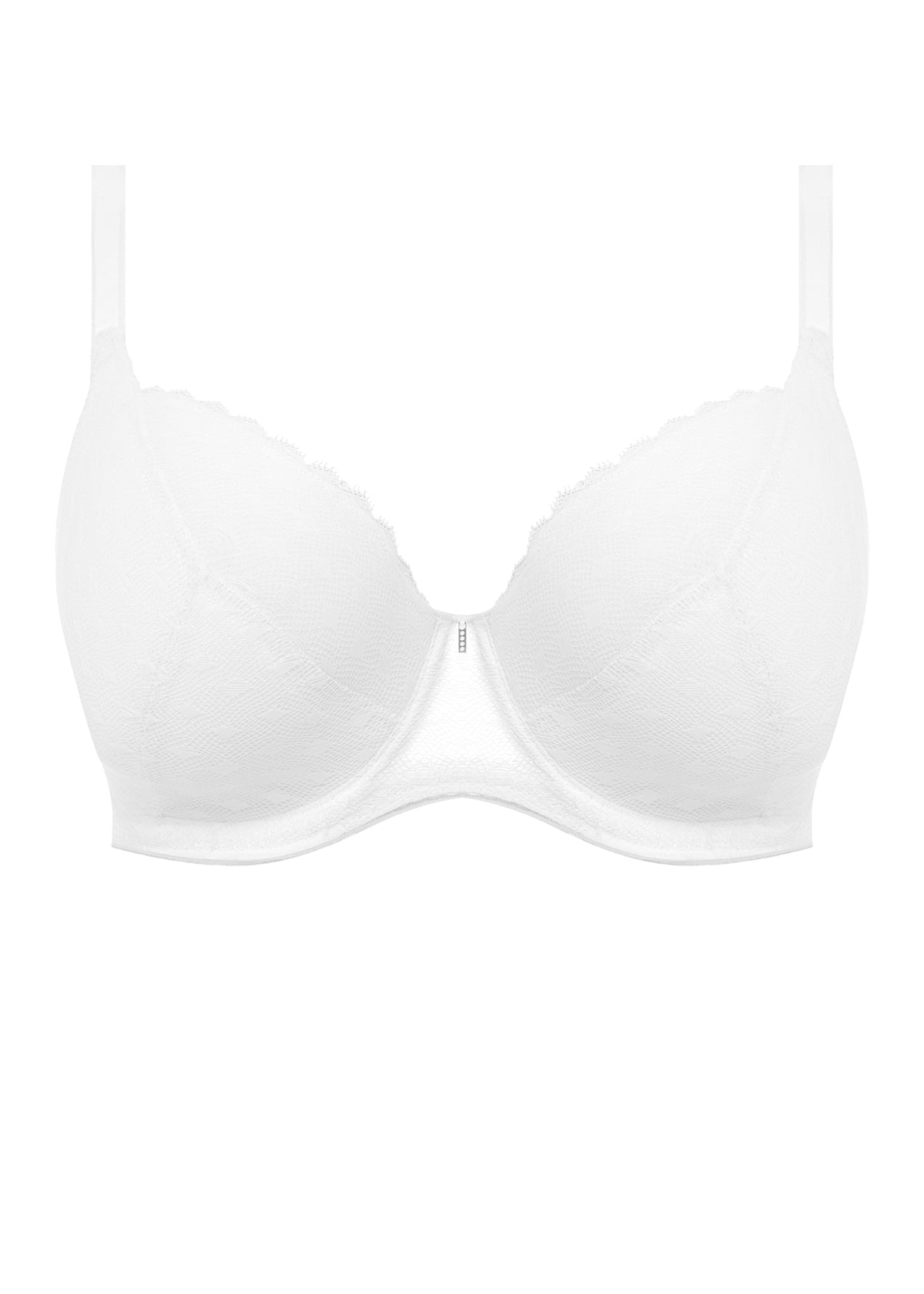 Signature Padded Plunge Bra In White - Freya - BraTopia