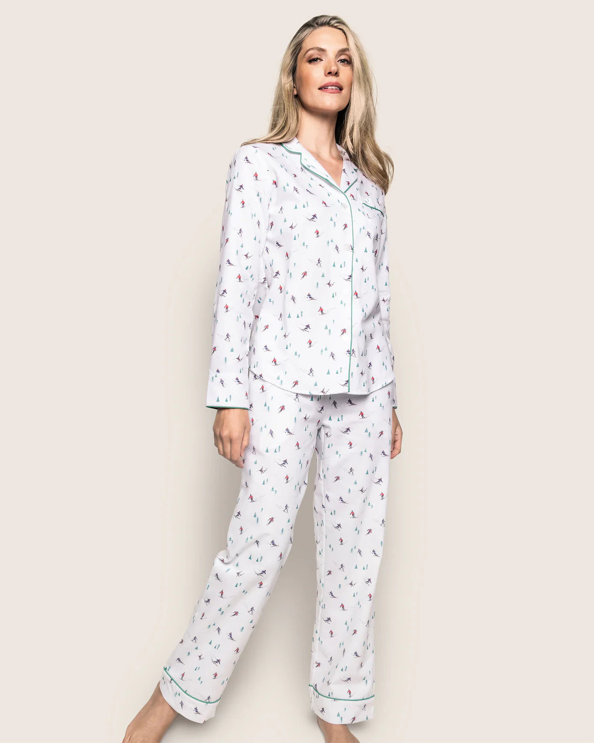 Women's Pajama Set In Apres Ski - Petite Plume - BraTopia