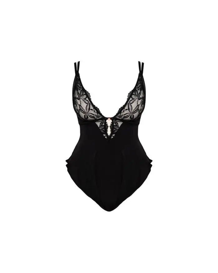 Scantilly Embrace Stretch Lace Teddy In Black - Curvy Kate
