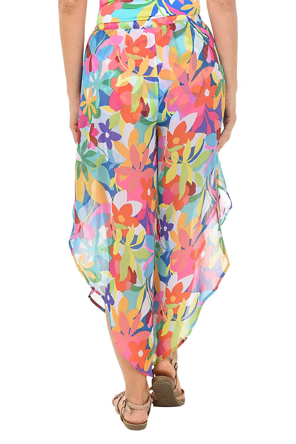 Away We Go Chiffon Pants In Multi - BLEU - BraTopia