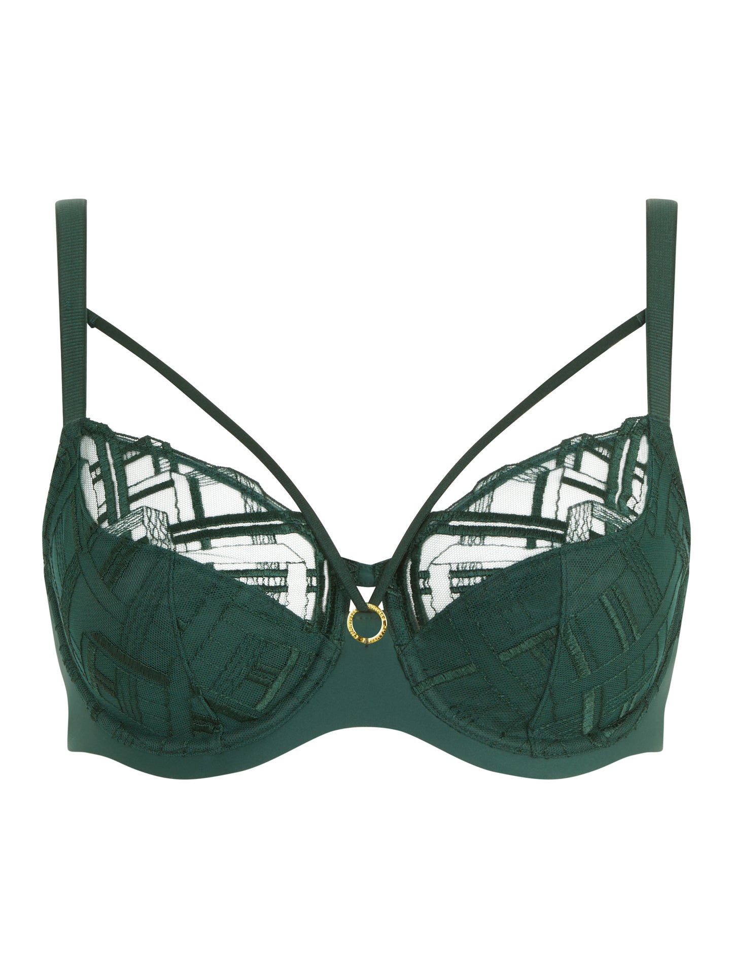 Graphic Support Full Coverage Bra In Empire Green - Chantelle - BraTopia
