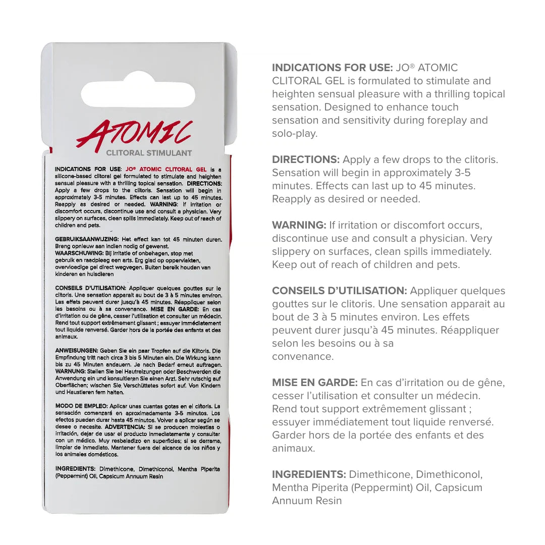 JO Atomic Clitoral Gel - JO Lubricants - BraTopia