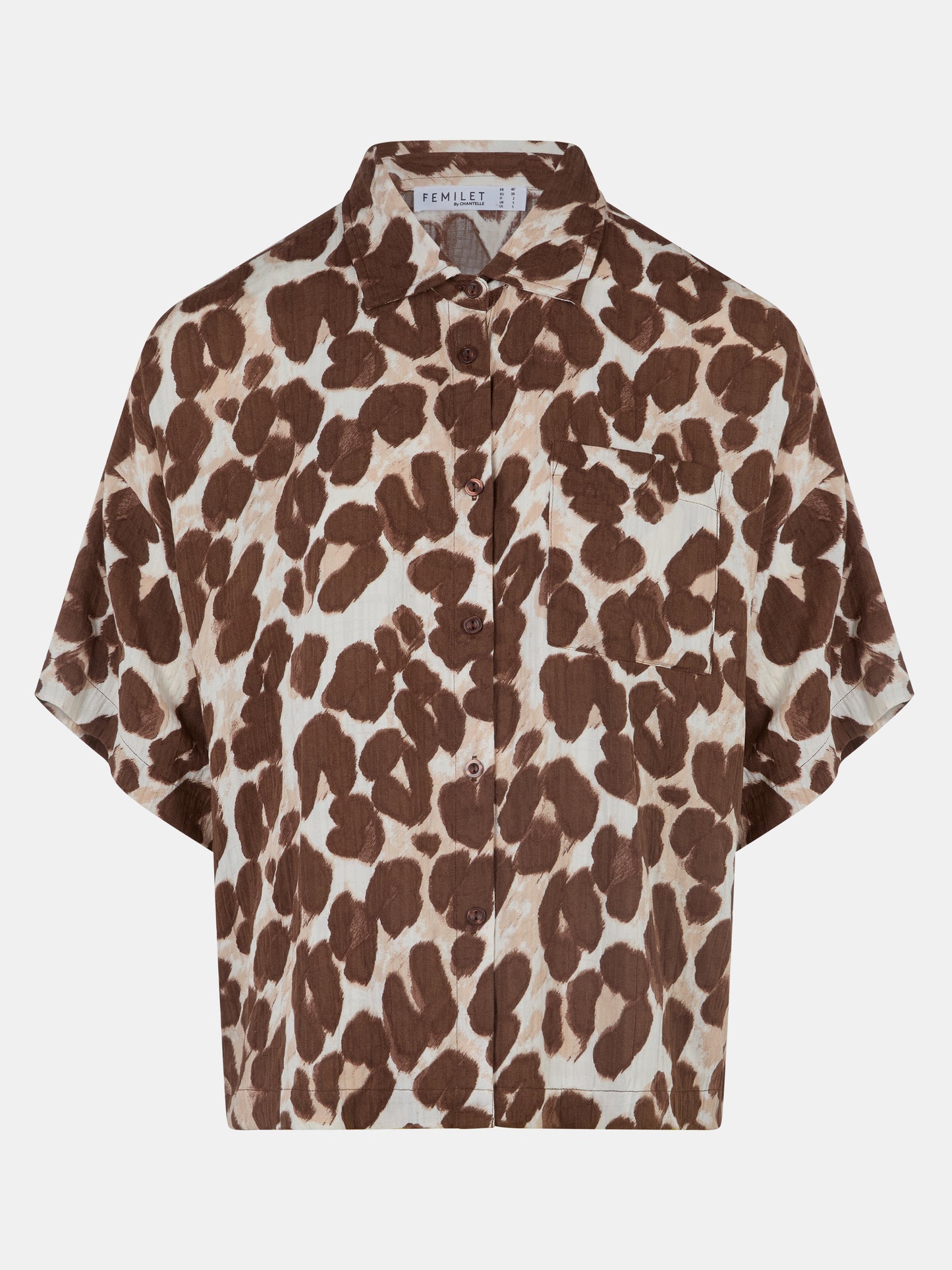 Layla Fnag Short Sleeve Shirt In Persian Leopard - Femilet