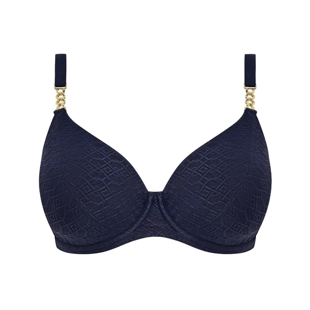 Azores UW Plunge Bikini Top In Midnight - Fantasie