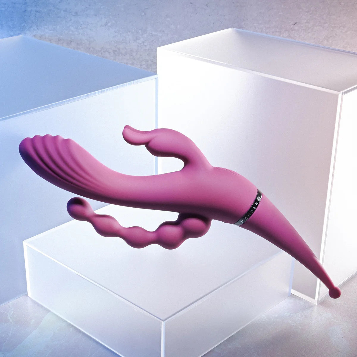 Silicone Rechargeable Four by Four Burgundy - Gender X