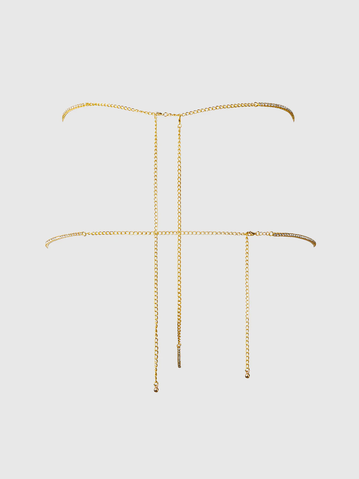 Rhinestone Swirl Knot Panty in Gold- House of Desire