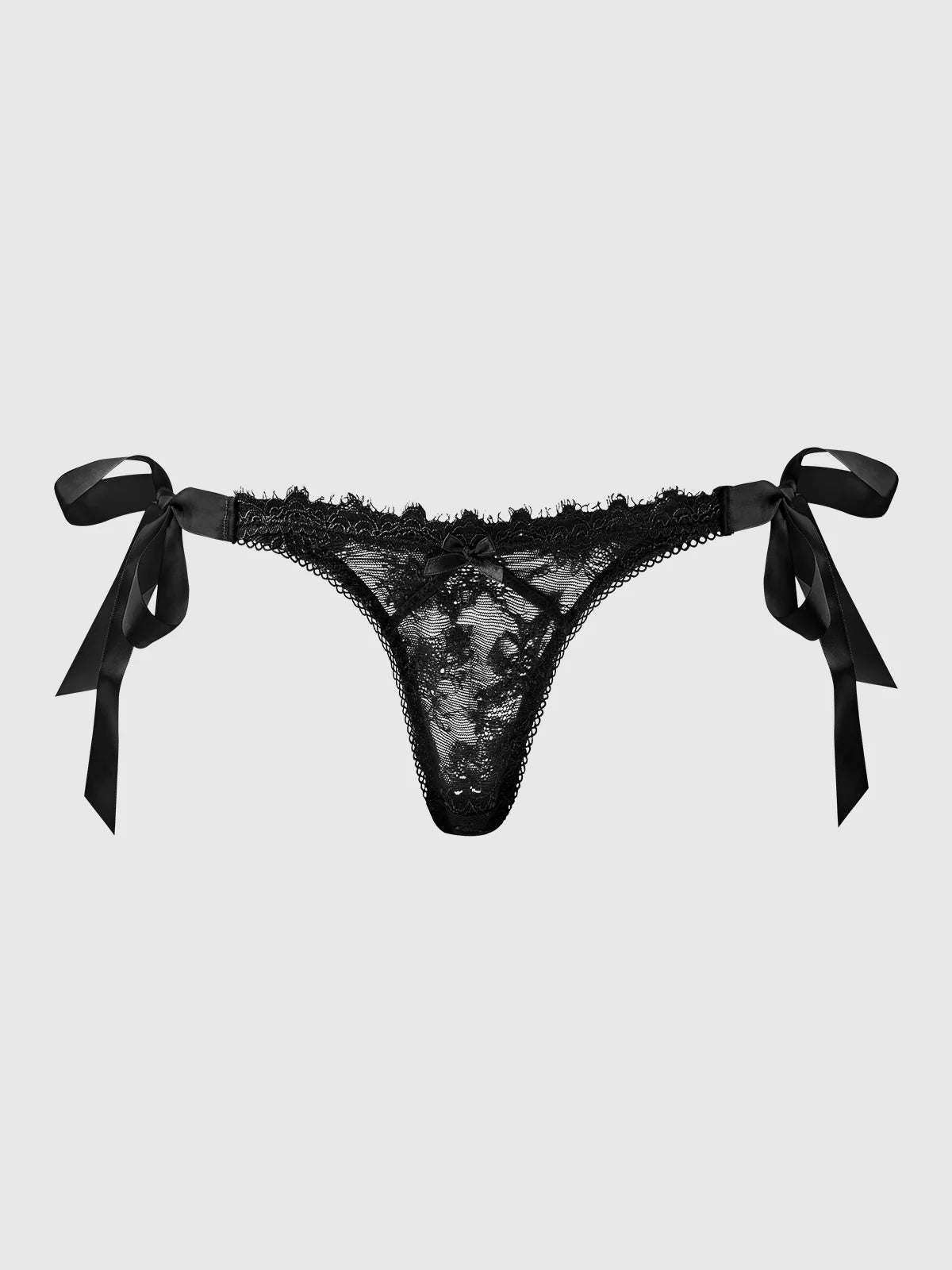 Victoria Lace Drop Off Tie Side Bikini In Black - House of Desire - BraTopia
