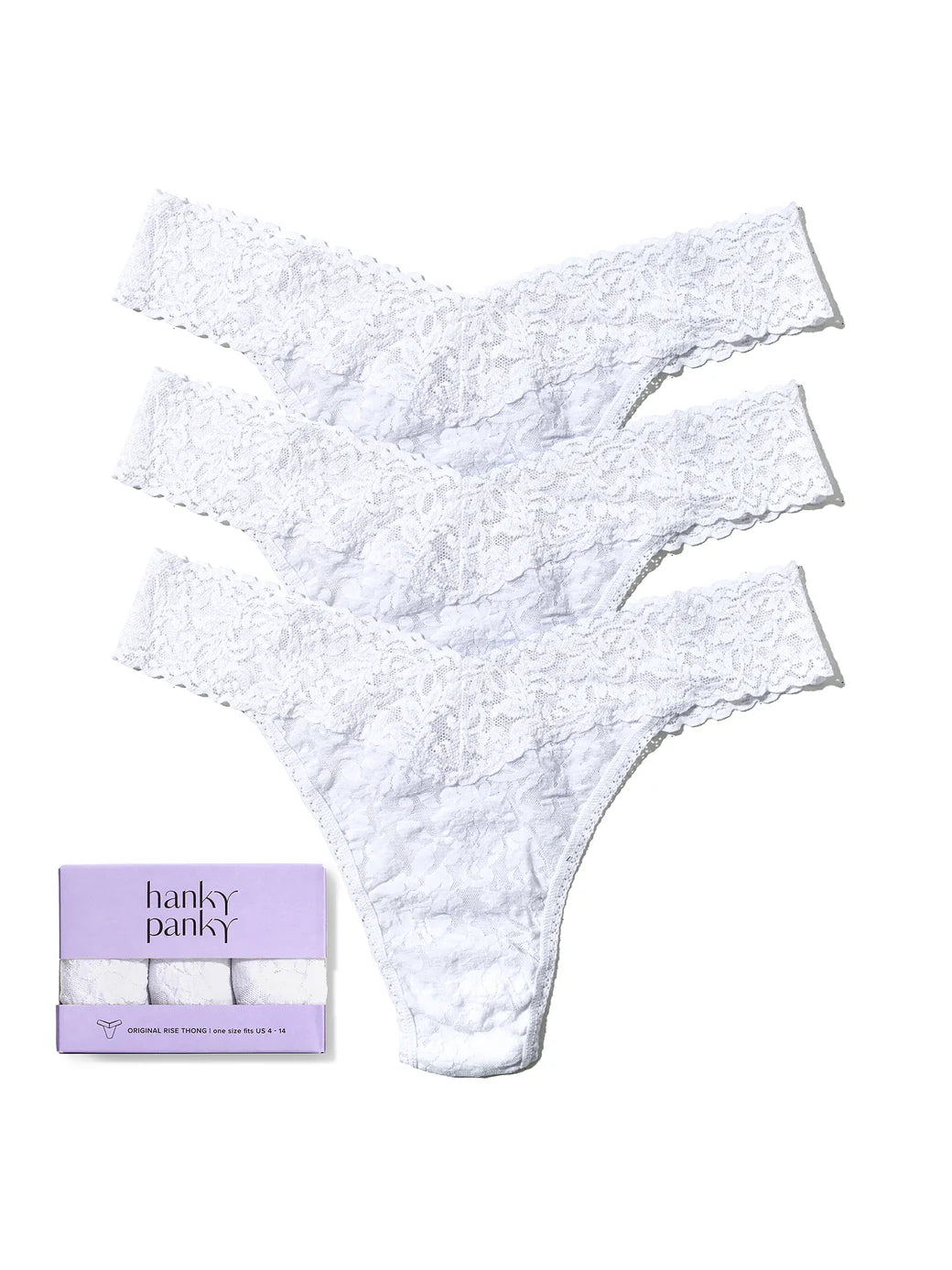 3 Original Rise Thongs Box Set In Basic Colors - Hanky Panky