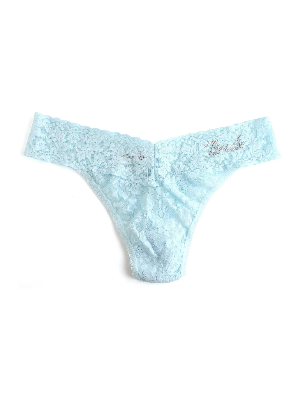 Bride Original Rise Signature Lace Thong In Celeste - Hanky Panky - BraTopia