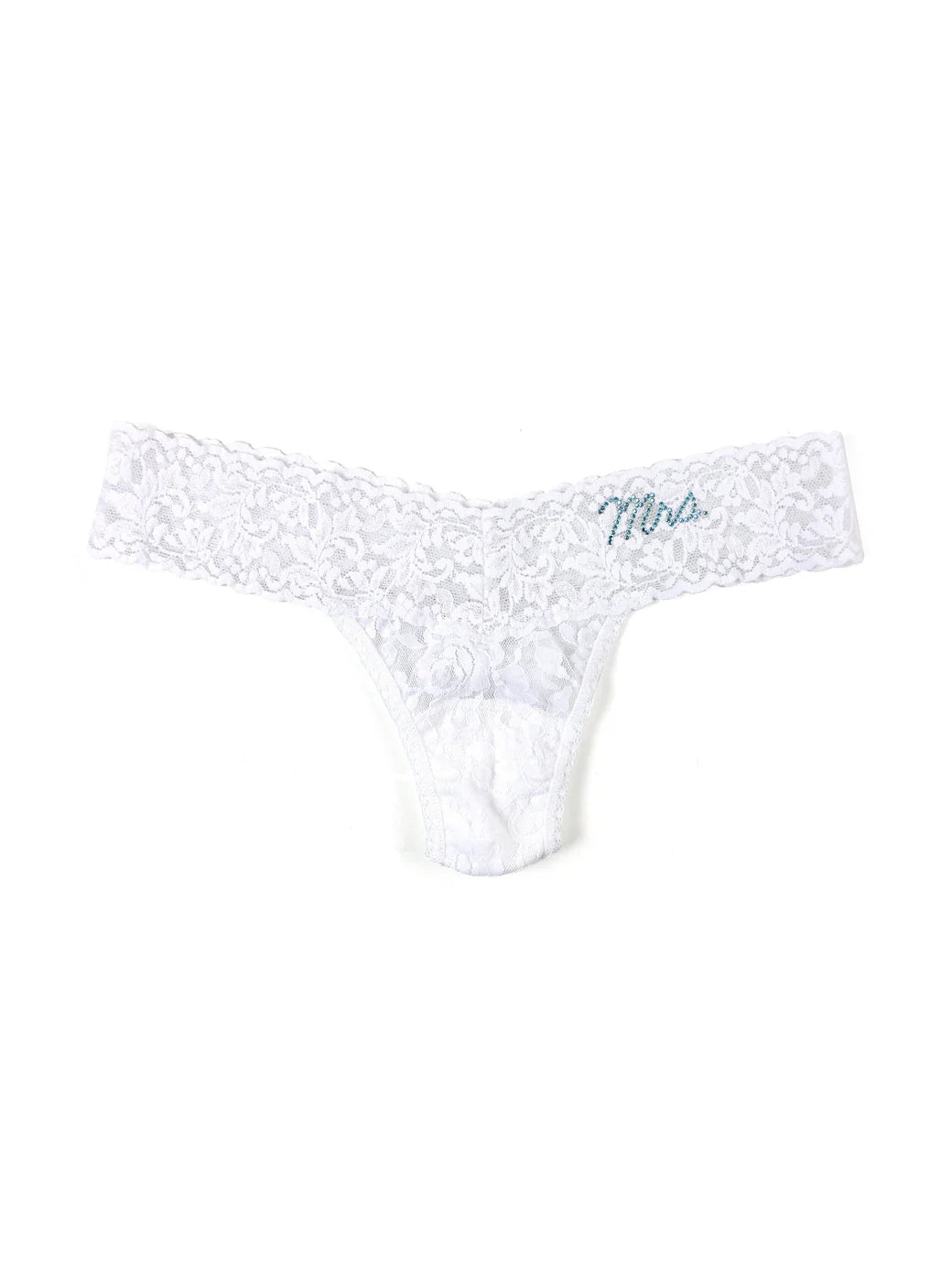 Mrs. Low Rise Signature Lace Thong In White - Hanky Panky - BraTopia