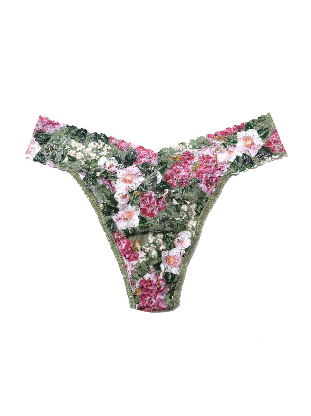 Hanky Panky Signature Lace Printed Low Rise Thong (PR4911P)- Antique Lily