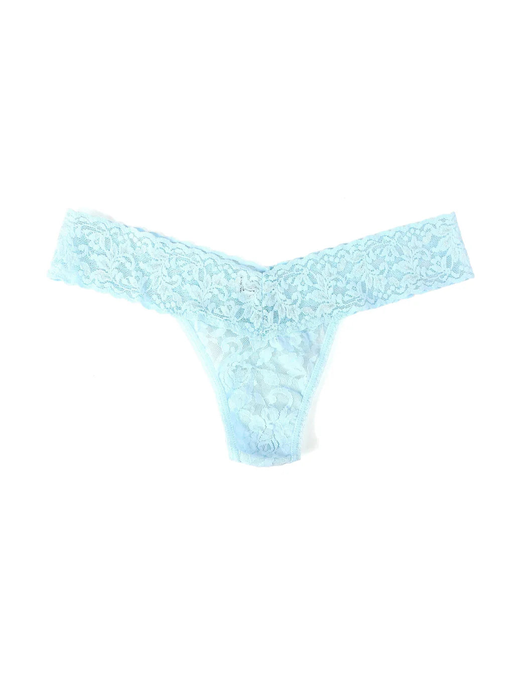Bride Low Rise Signature Lace Thong In Celeste - Hanky Panky - BraTopia