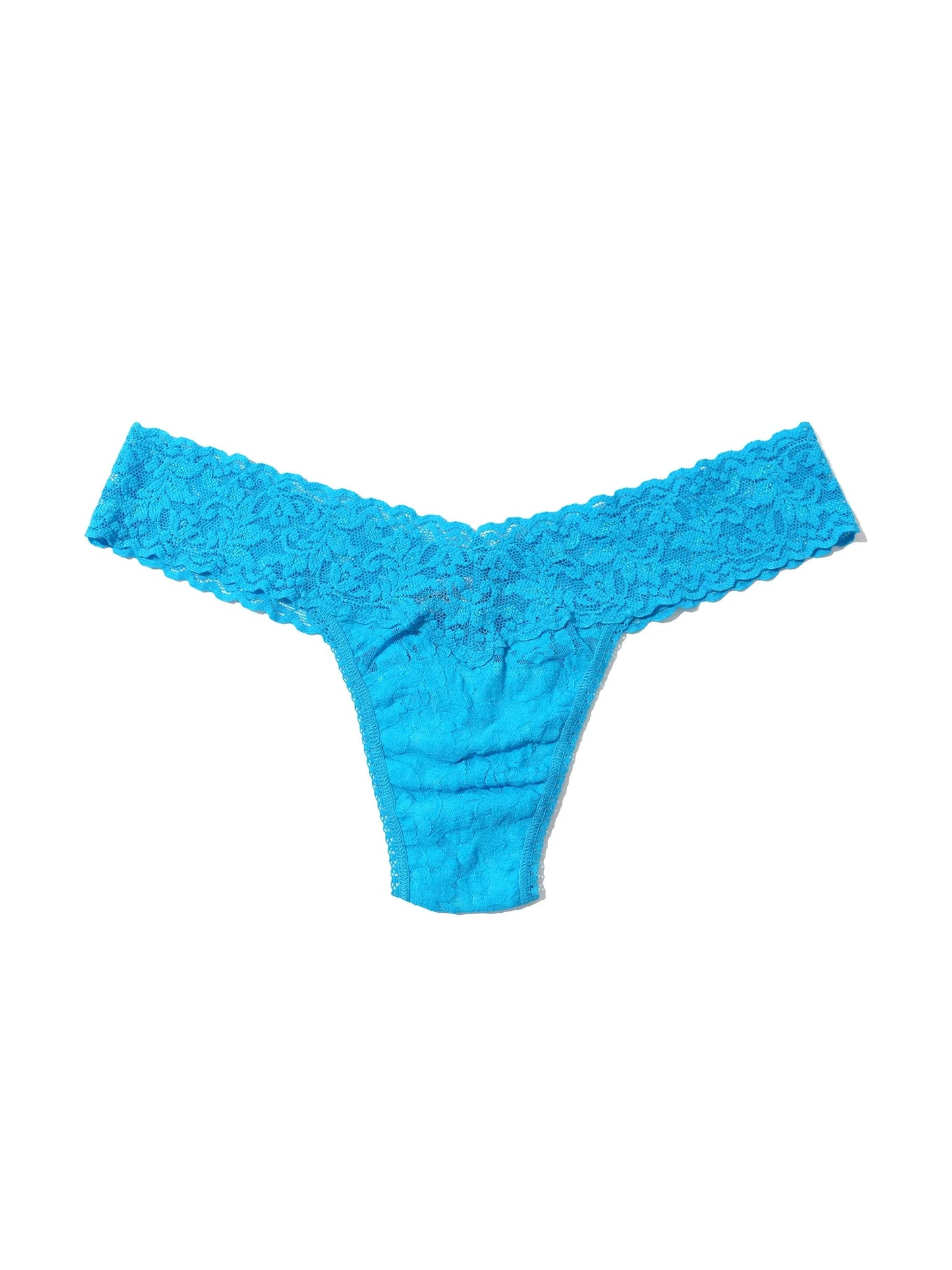 Low Rise Signature Lace Thong In Ocean Eyes - Hanky Panky - BraTopia