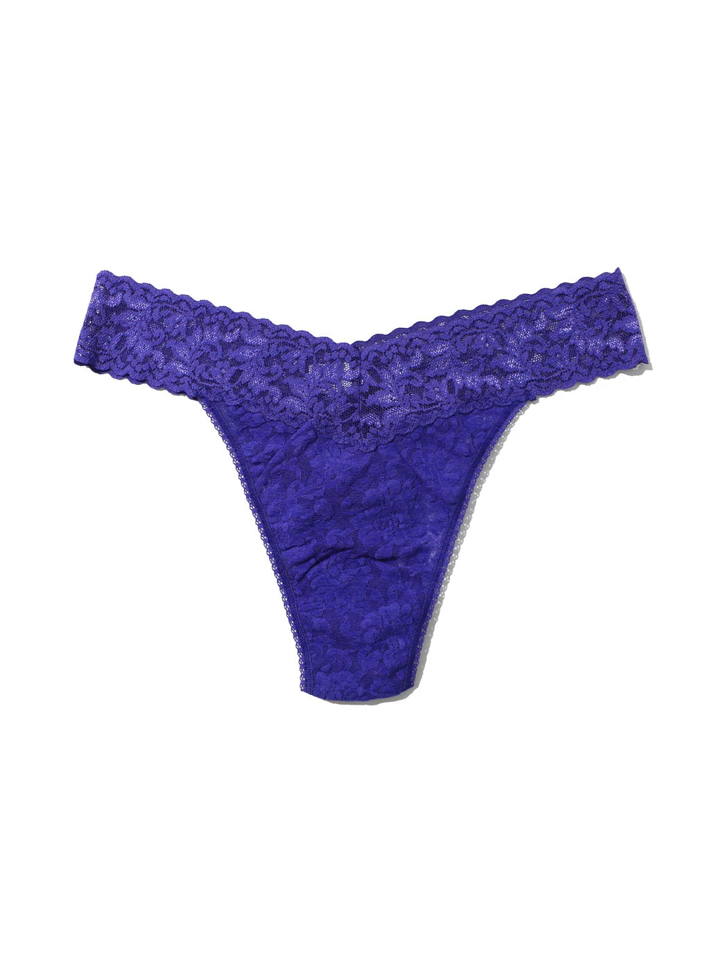 Original Rise Signature Lace Thong In Violets Are Blue - Hanky Panky - BraTopia